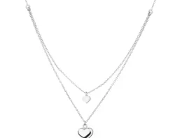 Naszyjnik srebrny - serca