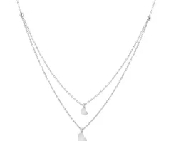 Naszyjnik srebrny - serca