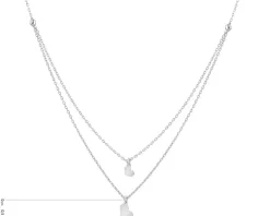 Naszyjnik srebrny - serca