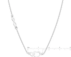 Naszyjnik srebrny - serca, nieskończoność