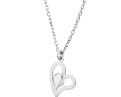 Naszyjnik srebrny - serce