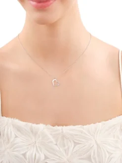 Naszyjnik srebrny - serce