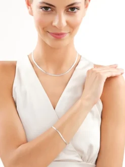 Naszyjnik srebrny - taśma