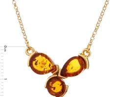 Naszyjnik srebrny z bursztynem