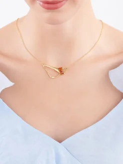 Naszyjnik srebrny z bursztynem