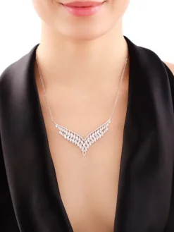 Naszyjnik srebrny z cyrkoniami