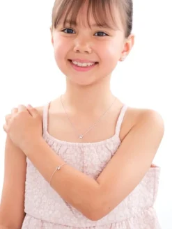 Naszyjnik srebrny z cyrkoniami - motyl