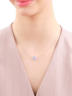 Naszyjnik srebrny z cyrkoniami