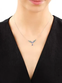 Naszyjnik srebrny z cyrkoniami