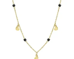 Naszyjnik srebrny z cyrkoniami - serca