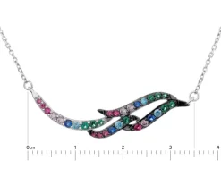 Naszyjnik srebrny z cyrkoniami