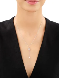 Naszyjnik srebrny z cyrkoniami - gwiazda