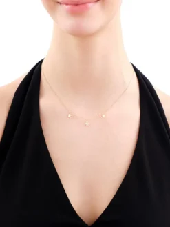 Naszyjnik srebrny z cyrkoniami - koniczyna, motyle