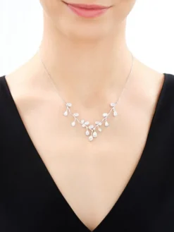 Naszyjnik srebrny z cyrkoniami