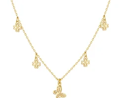 Naszyjnik srebrny z cyrkoniami - motyle