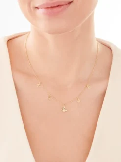 Naszyjnik srebrny z cyrkoniami - motyle