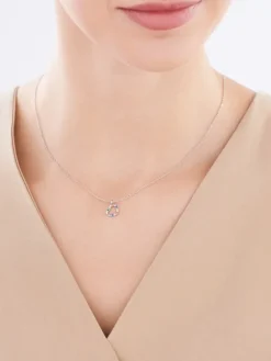 Naszyjnik srebrny z cyrkoniami - serce