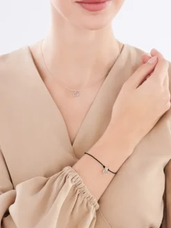 Naszyjnik srebrny z cyrkoniami - serce