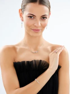 Naszyjnik srebrny z cyrkoniami