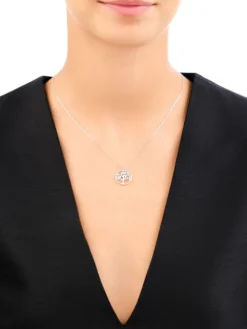 Naszyjnik srebrny z cyrkoniami - drzewko