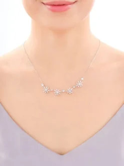 Naszyjnik srebrny z cyrkoniami