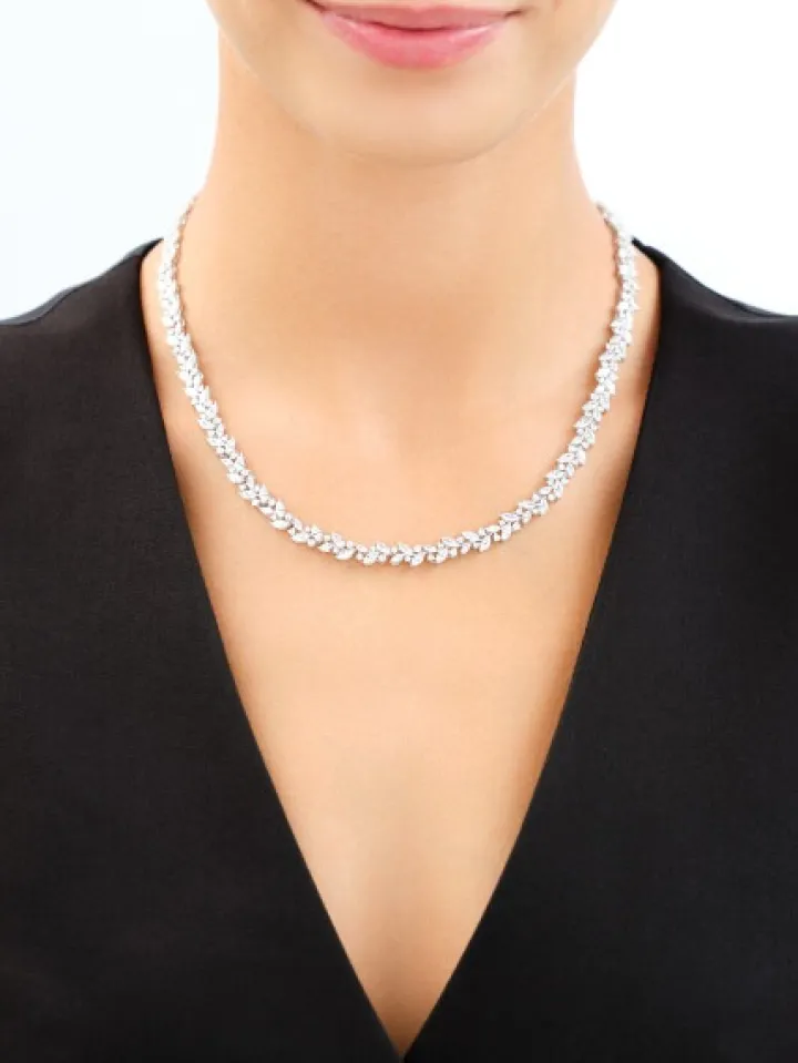 Naszyjnik srebrny z cyrkoniami