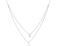 Naszyjnik srebrny z cyrkonią - gwiazda