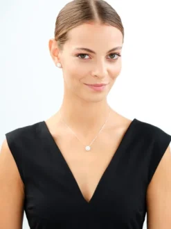 Naszyjnik srebrny z cyrkoniami