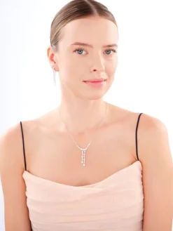 Naszyjnik srebrny z cyrkoniami