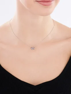 Naszyjnik srebrny z cyrkoniami - motyl