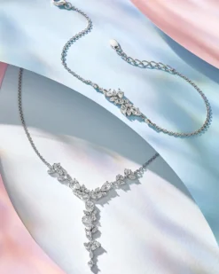 Naszyjnik srebrny z cyrkoniami