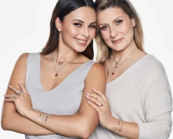 Naszyjnik srebrny z cyrkoniami - mama, serce