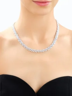 Naszyjnik srebrny z cyrkoniami