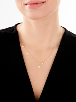 Naszyjnik srebrny z cyrkoniami - motyle