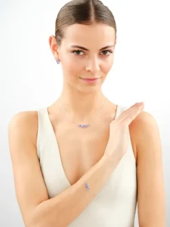 Naszyjnik srebrny z cyrkoniami