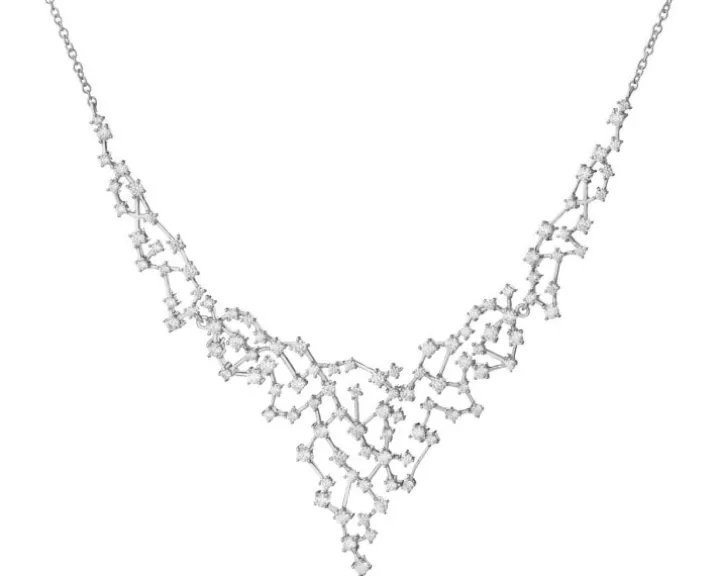 Naszyjnik srebrny z cyrkoniami