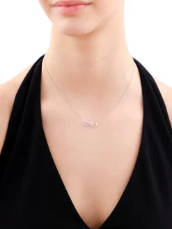 Naszyjnik srebrny z cyrkoniami - nieskończoności, serce
