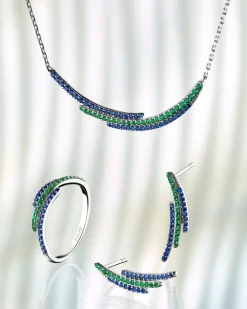 Naszyjnik srebrny z cyrkoniami