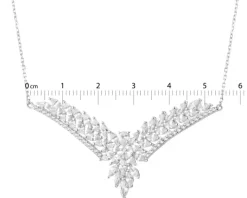 Naszyjnik srebrny z cyrkoniami