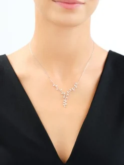 Naszyjnik srebrny z cyrkoniami