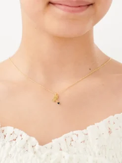 Naszyjnik srebrny z cyrkonią - kot