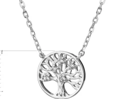 Naszyjnik srebrny z cyrkoniami - drzewko