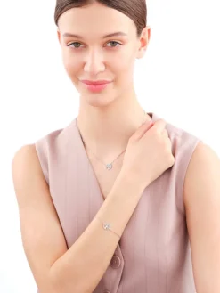 Naszyjnik srebrny z cyrkoniami - drzewko