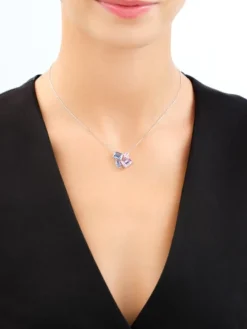 Naszyjnik srebrny z cyrkoniami