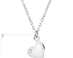 Naszyjnik srebrny z cyrkonią - serce