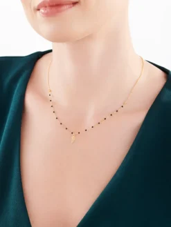 Naszyjnik srebrny z emalią - skrzydło