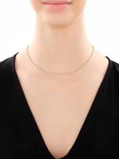 Naszyjnik srebrny z emalią