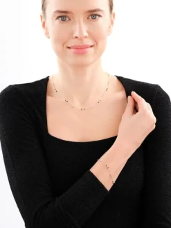 Naszyjnik srebrny z emalią - kulki