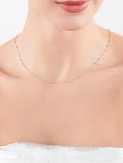 Naszyjnik srebrny z emalią