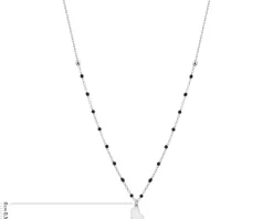 Naszyjnik srebrny z emalią - serce